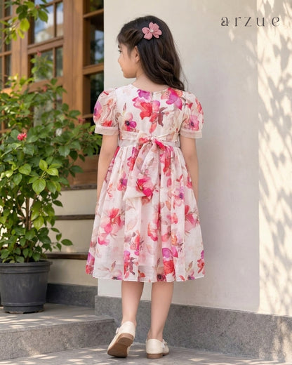 Blush Bloom Chanderi – Frock