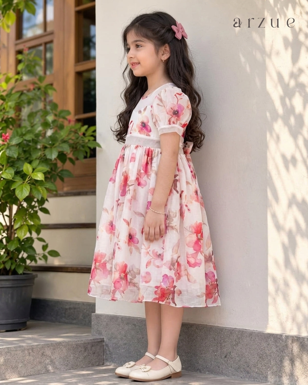Blush Bloom Chanderi – Frock
