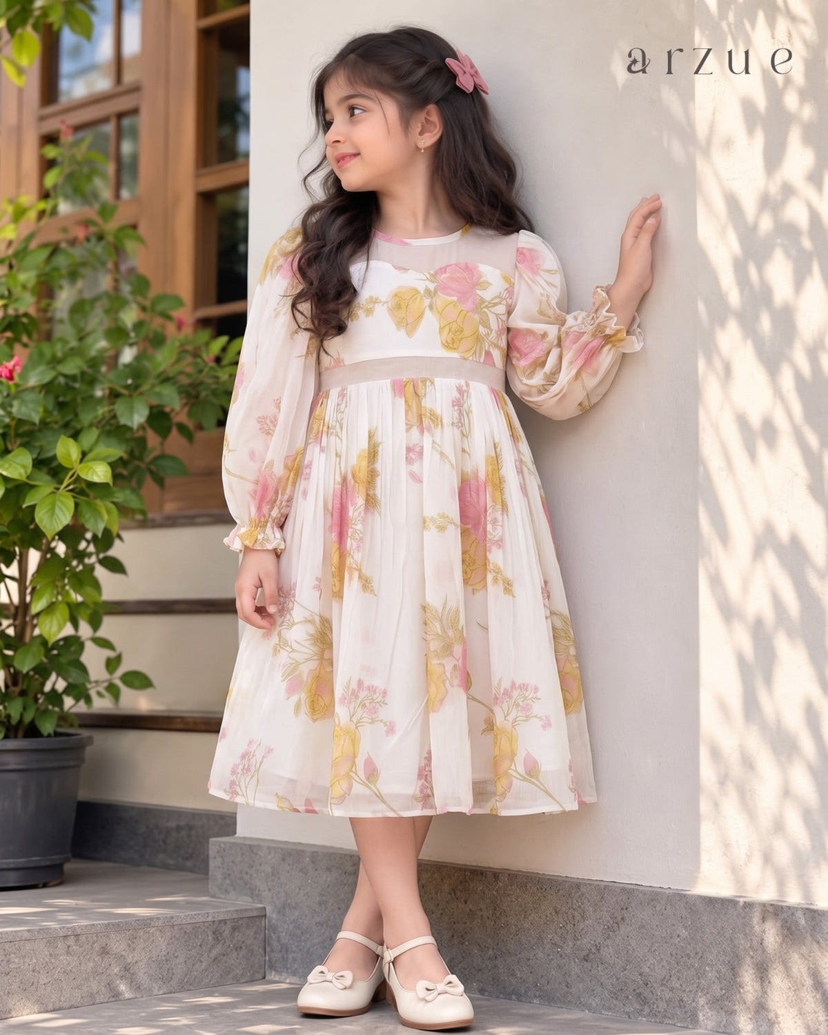 Mellow Bloom Chanderi – Frock