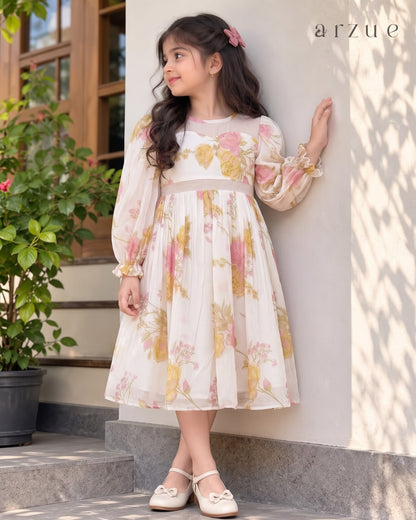 Mellow Bloom Chanderi – Frock