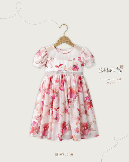 Blush Bloom Chanderi – Frock