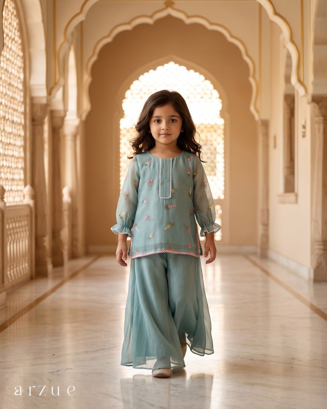 Guldasta Sage Green - Palazzo Set