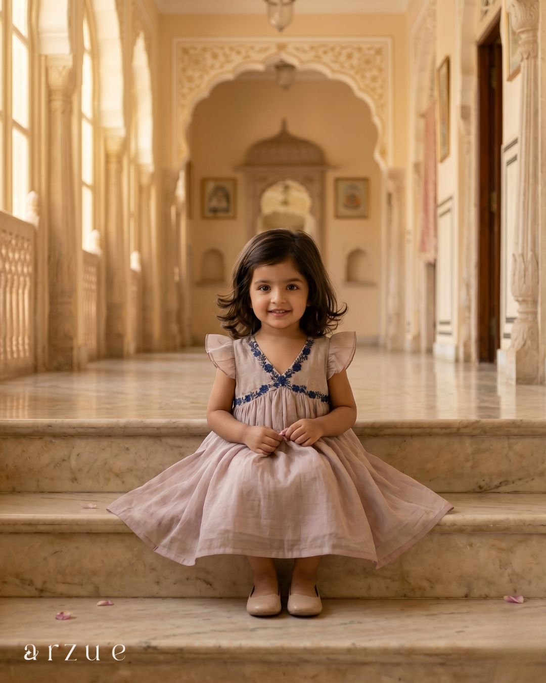 Flora Mul Chanderi - Frock