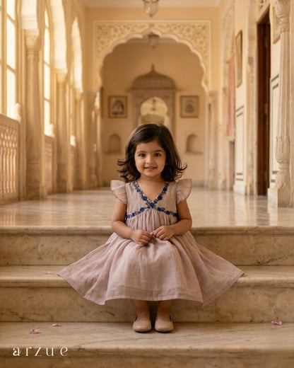 Flora Mul Chanderi - Frock