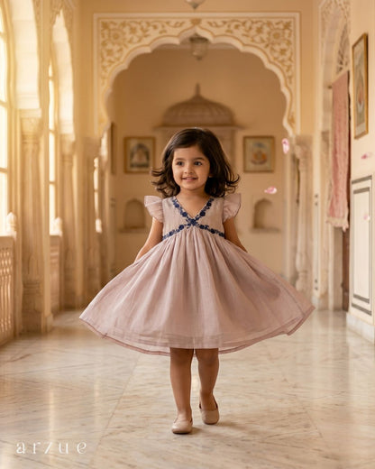 Flora Mul Chanderi - Frock