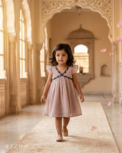 Flora Mul Chanderi - Frock