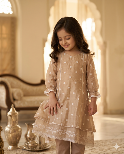 Guldasta  Beige - Anarkali Set
