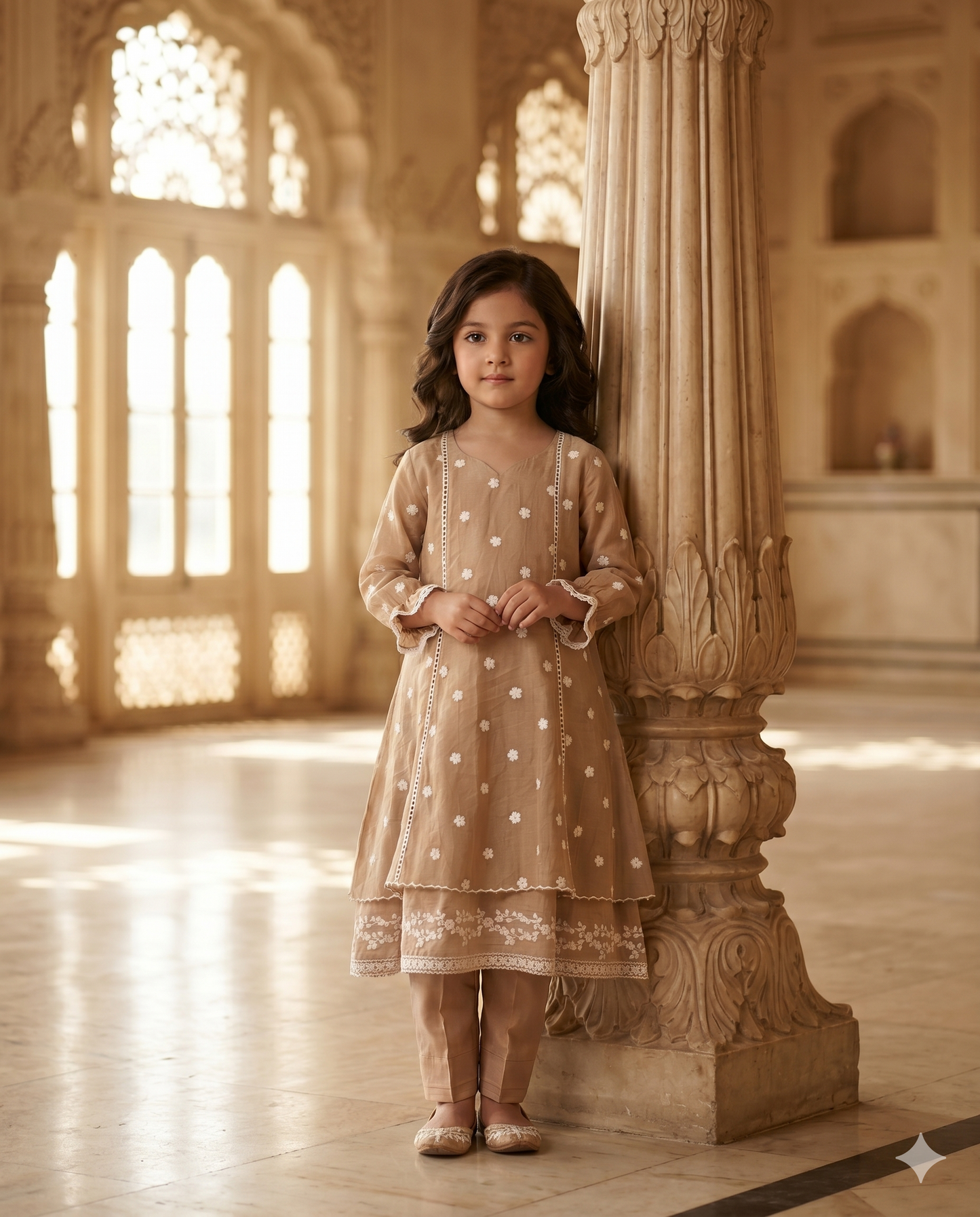 Guldasta  Beige - Anarkali Set