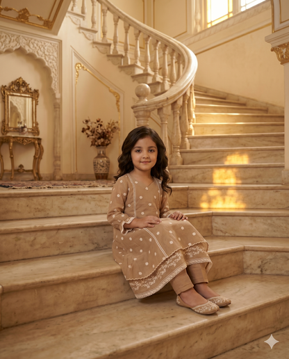 Guldasta  Beige - Anarkali Set