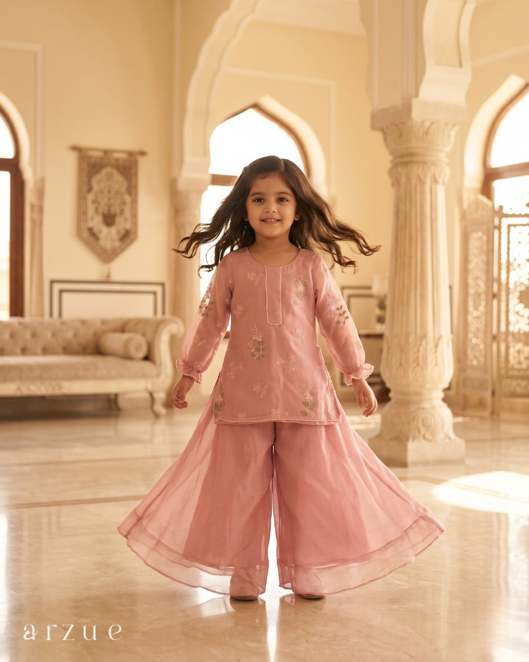 Guldasta Peach Blossom - Palazzo Set