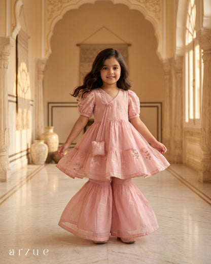 Guldasta Blush Pink - Sharara Set