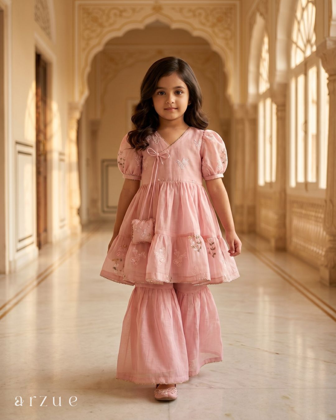 Guldasta Blush Pink - Sharara Set