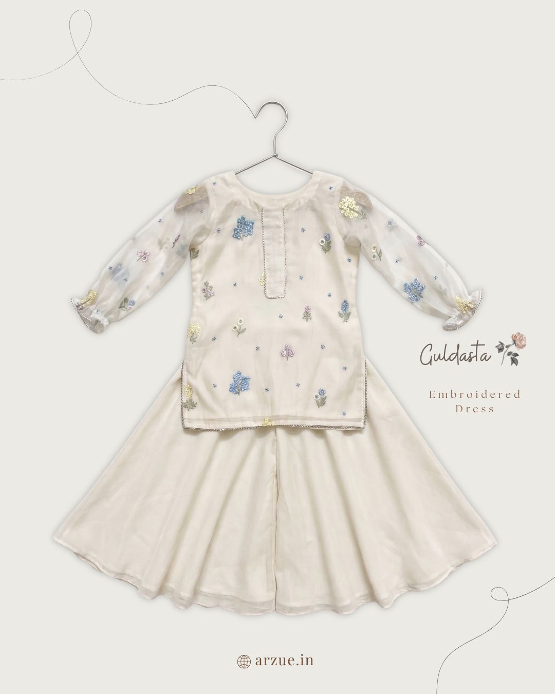 Guldasta Ivory White - Palazzo Set