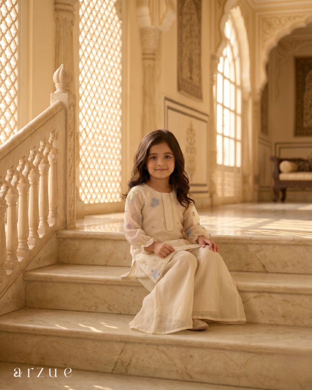 Guldasta Ivory White - Palazzo Set