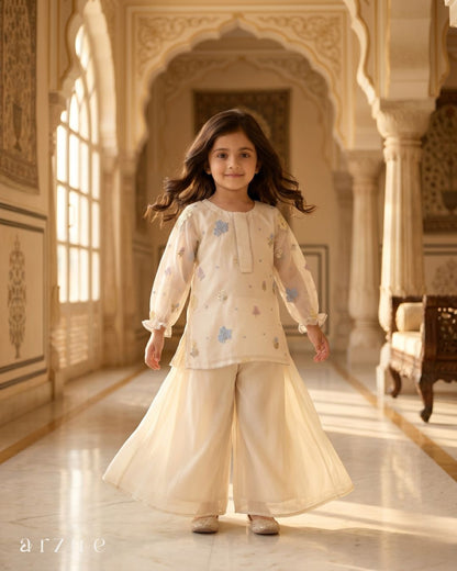Guldasta Ivory White - Palazzo Set