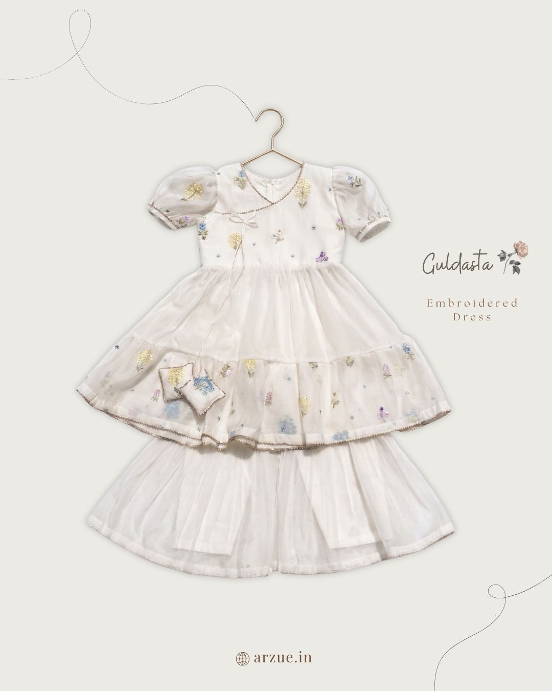 Guldasta Ivory White - Sharara Set