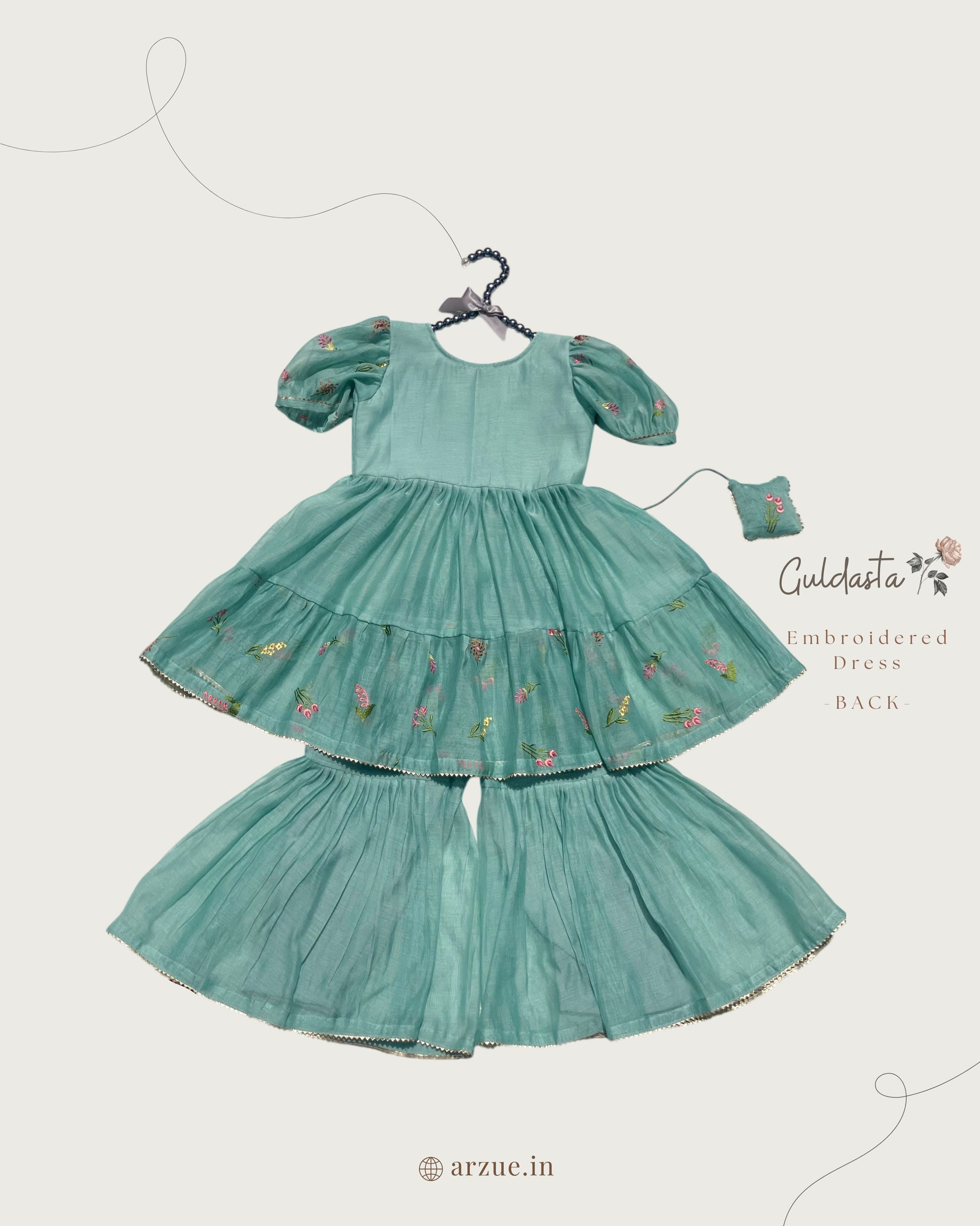 Sharara Set Sea green