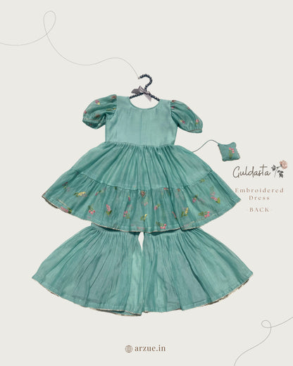 Sharara Set Sea green