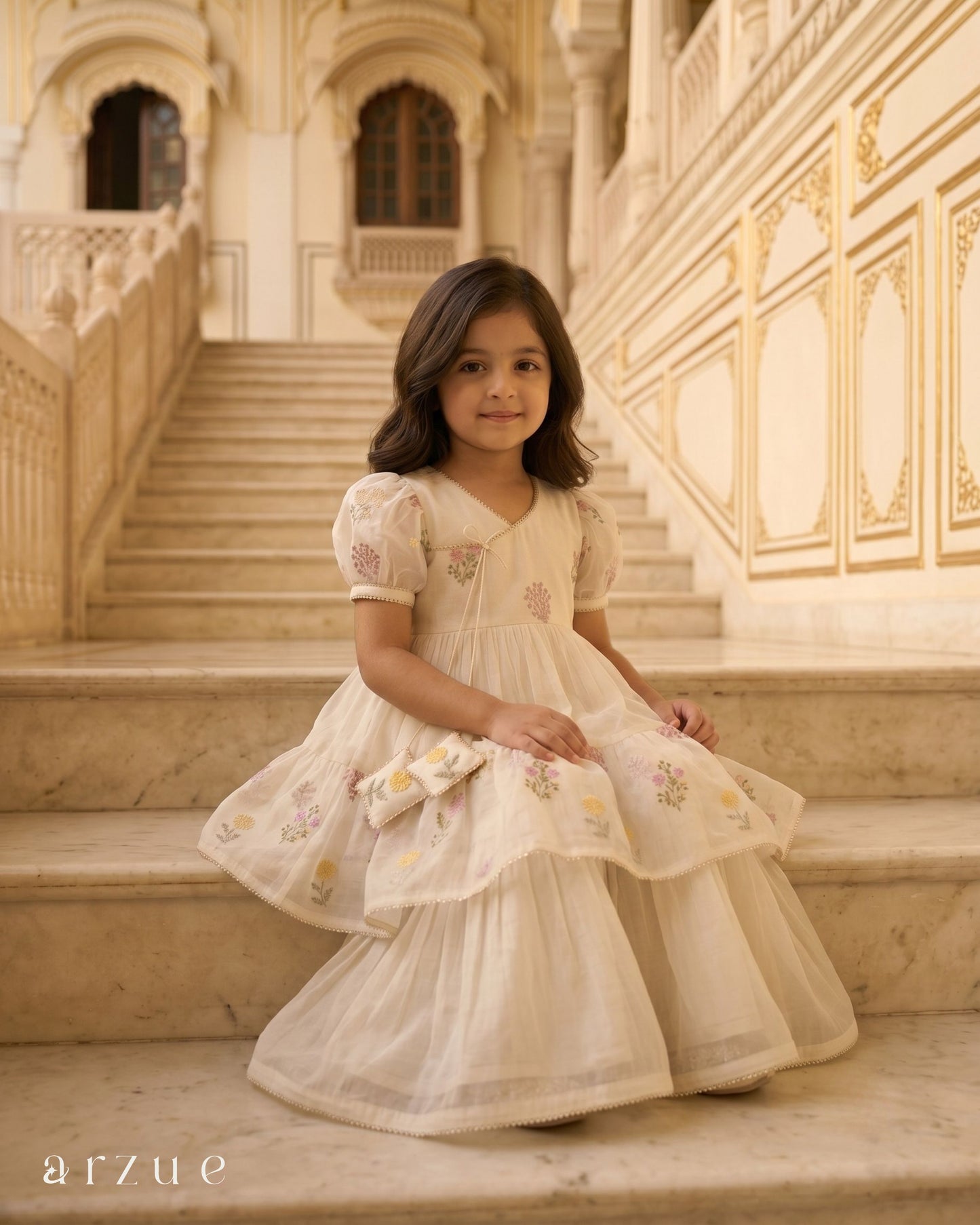 Guldasta Off White - Sharara Set