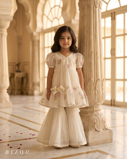 Guldasta Off White - Sharara Set