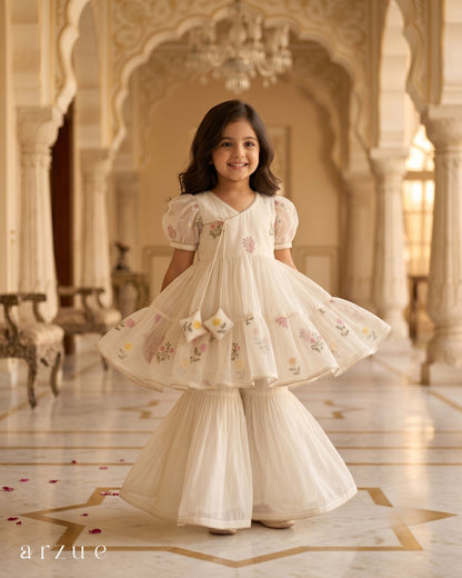 Guldasta Off White - Sharara Set